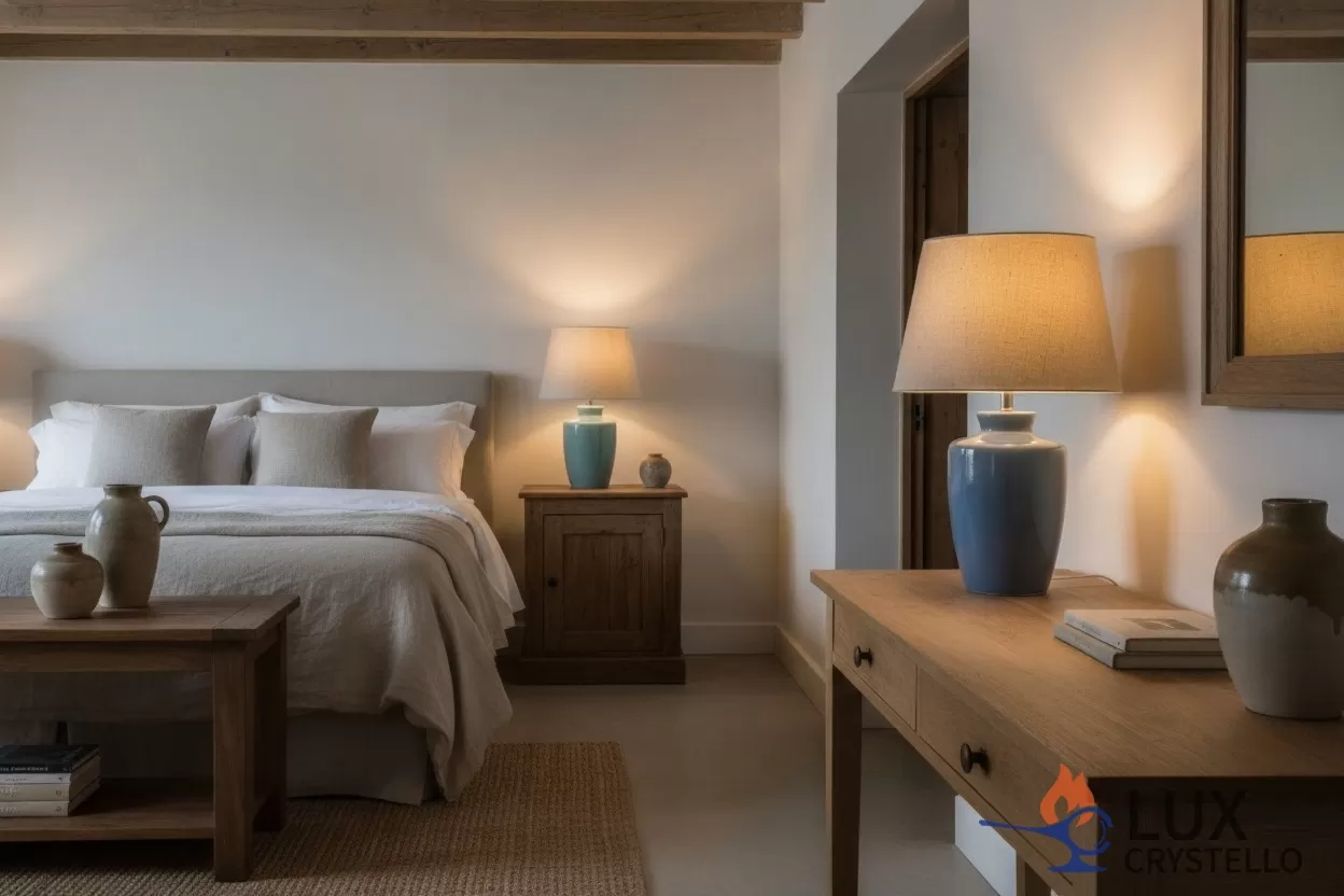 french country lamps blue