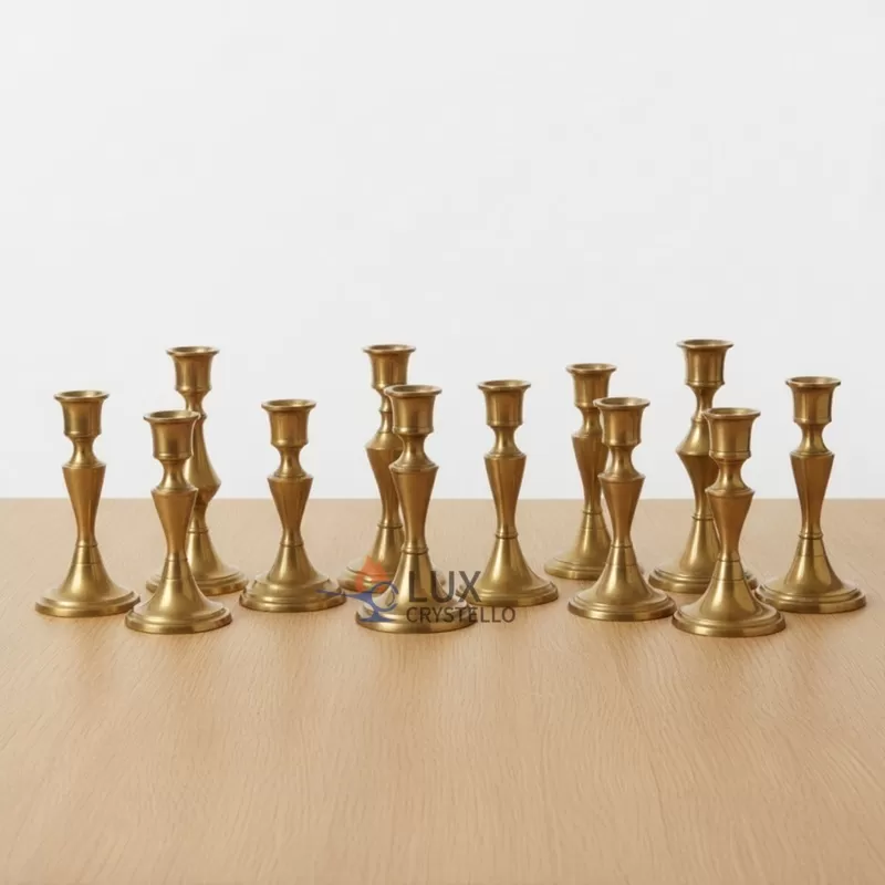 vintage brass candle holders