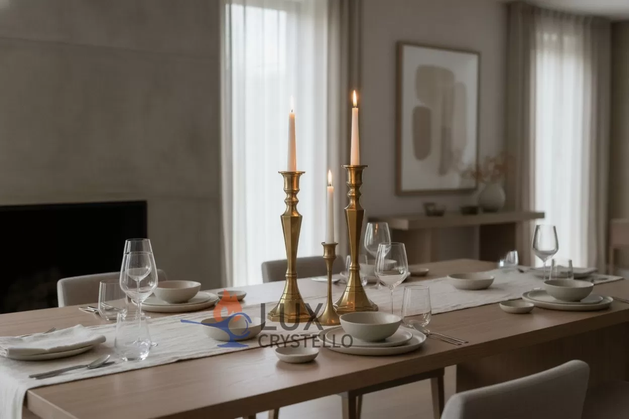 antique brass candle holders