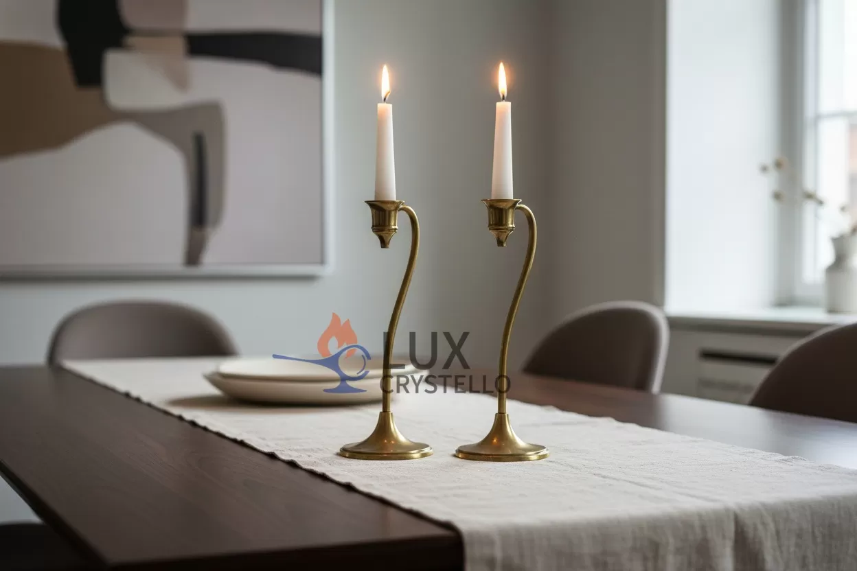 vintage style brass candlesticks