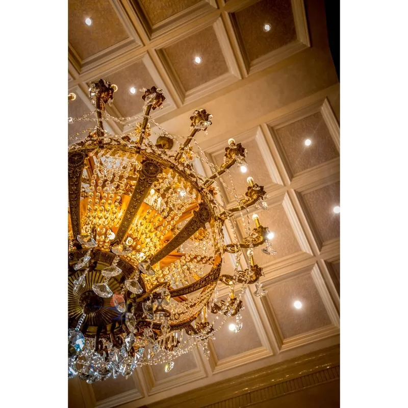 glass and brass pendant light