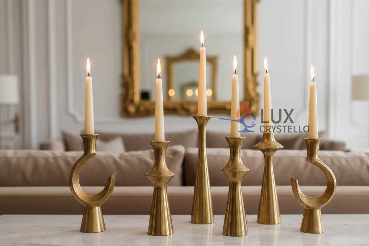 lost wax brass candlesticks