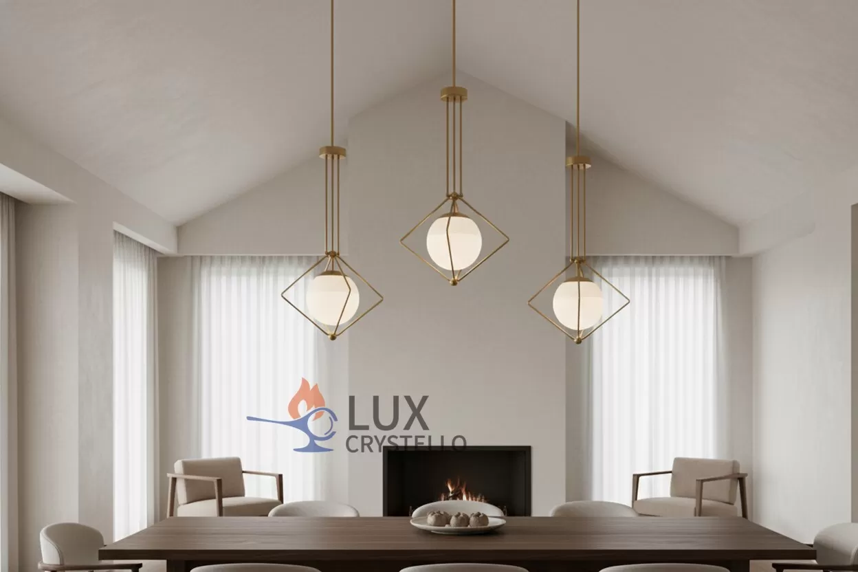 brass pendant light glass