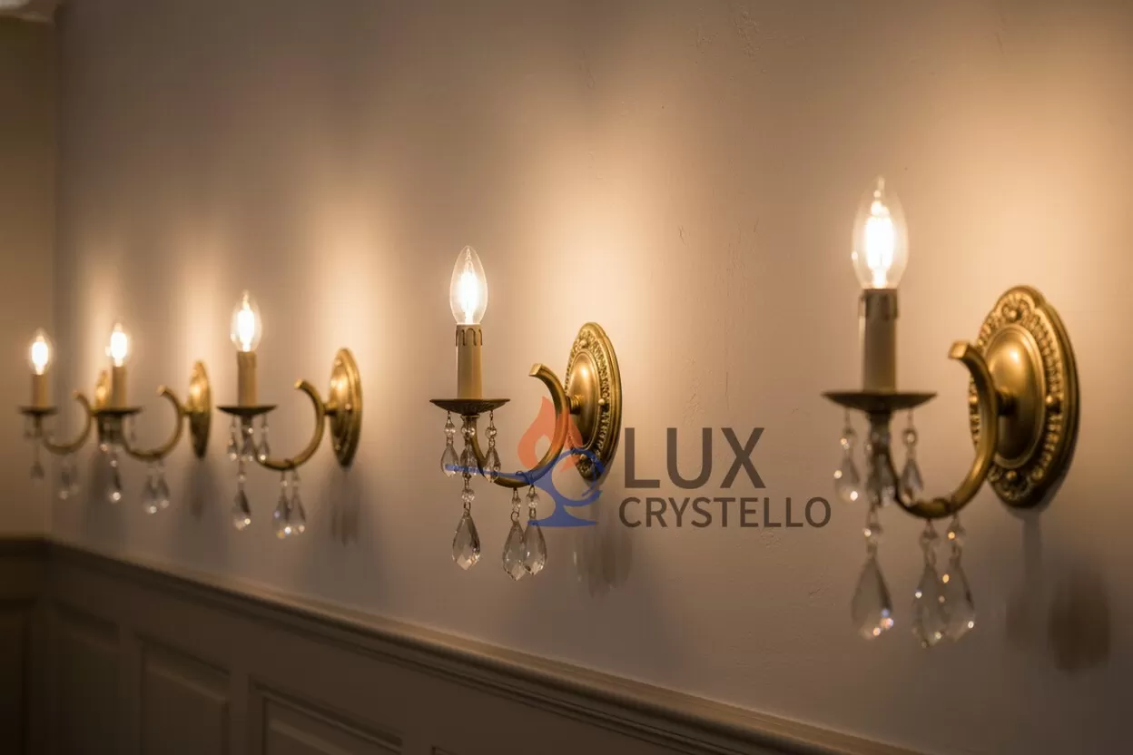 french country brass wall mounted light