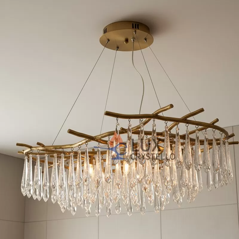 sculptural brass lighting