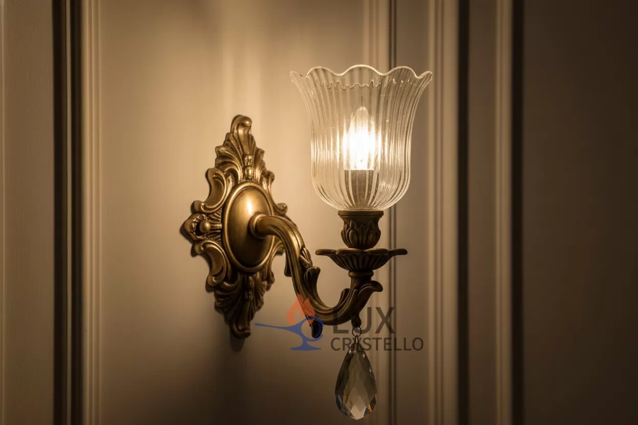 brass wall lamp