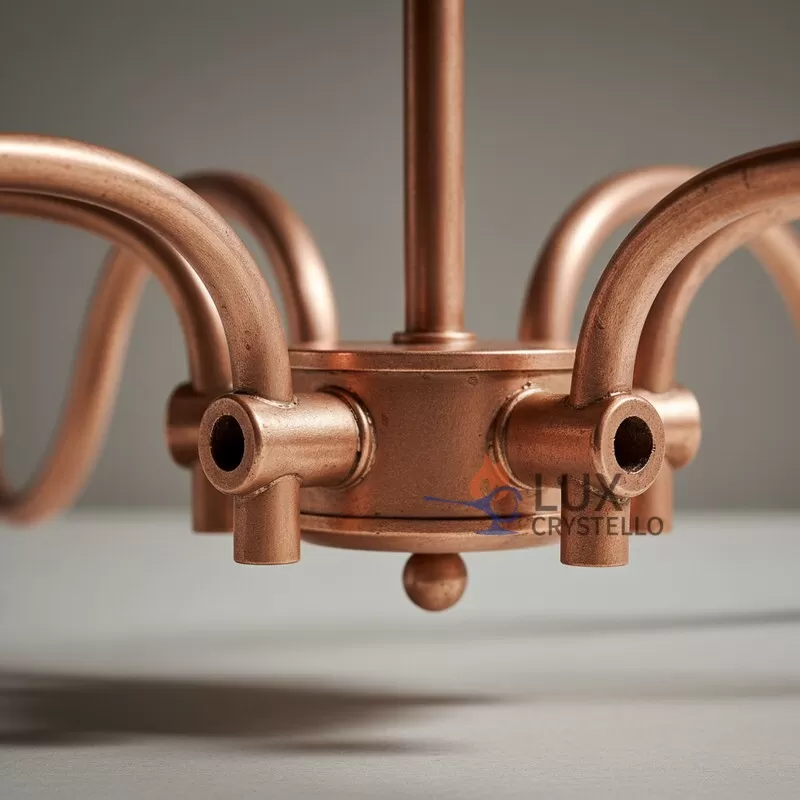 custom copper chandelier