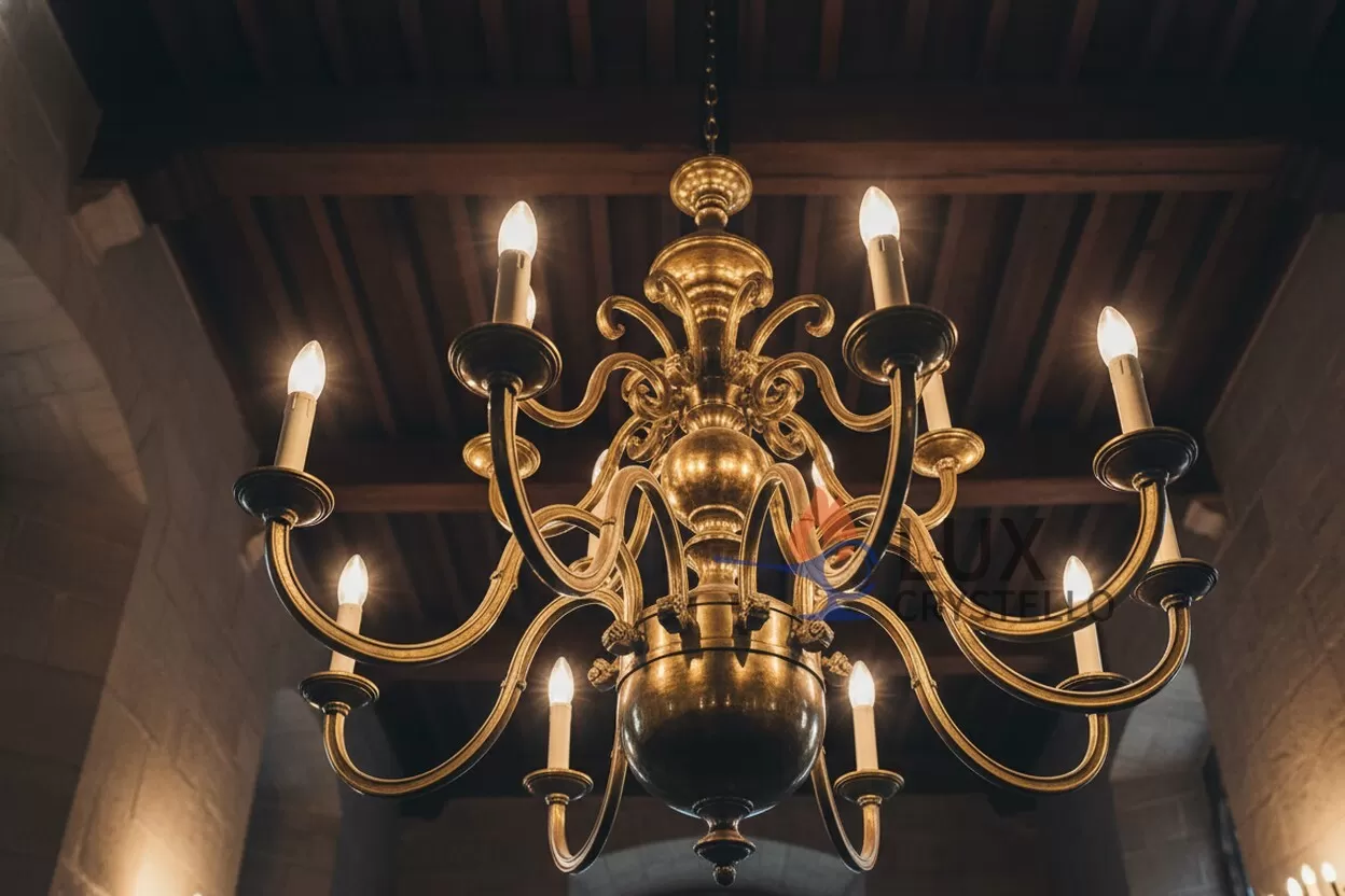 Baroque Brass Chandelier for Powerful and Architectural Interiors