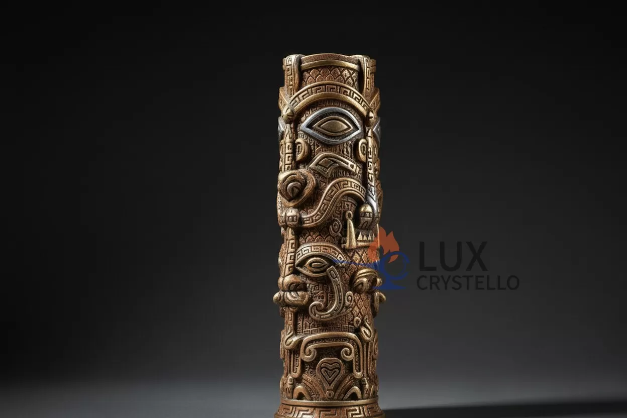 brass totem sculpture