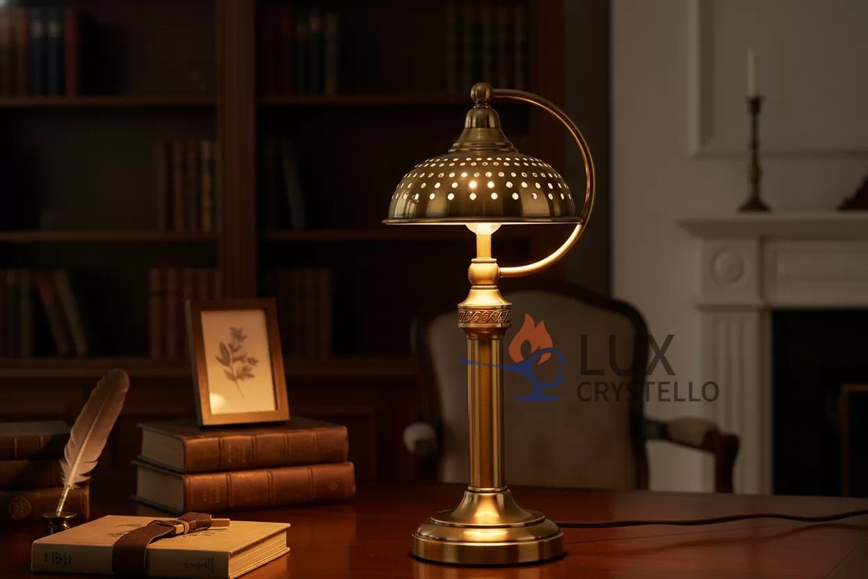 antique-style brass lamps