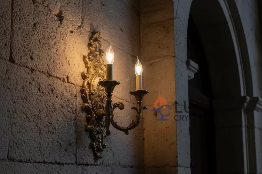 Baroque Brass Wall Mounted Light: Decorative Impact with Practical Installation