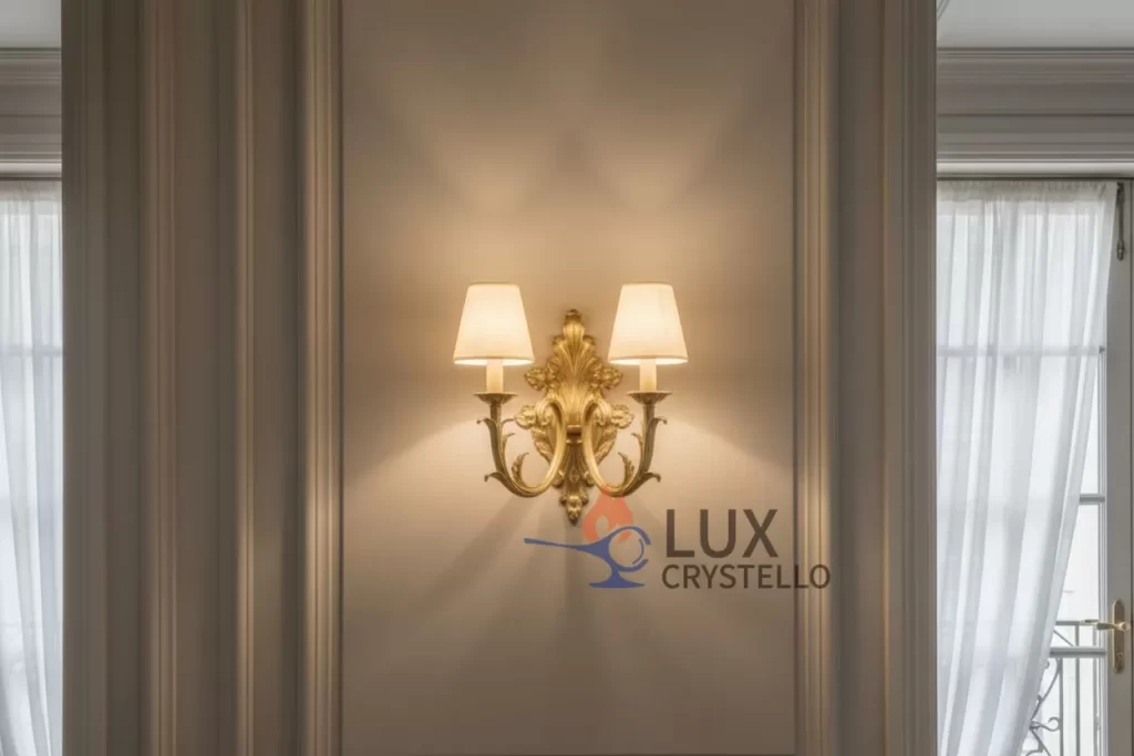 Custom French Brass Wall Light for Architectural Interior Expression