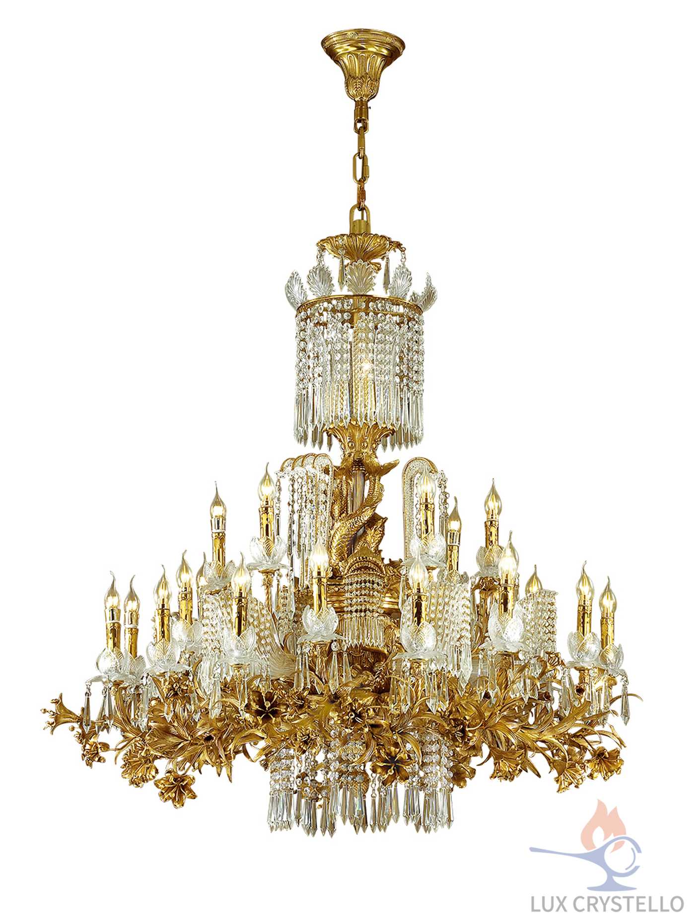french style Brass chandeliers manufacturer-MD1408-12+6+6+3