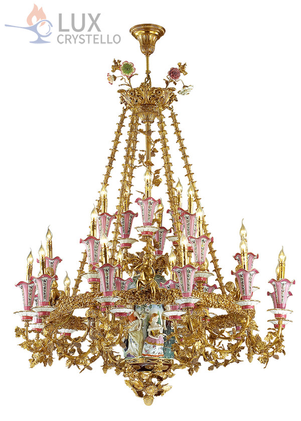 french style Brass chandeliers manufacturer-MD1504-18+6+6