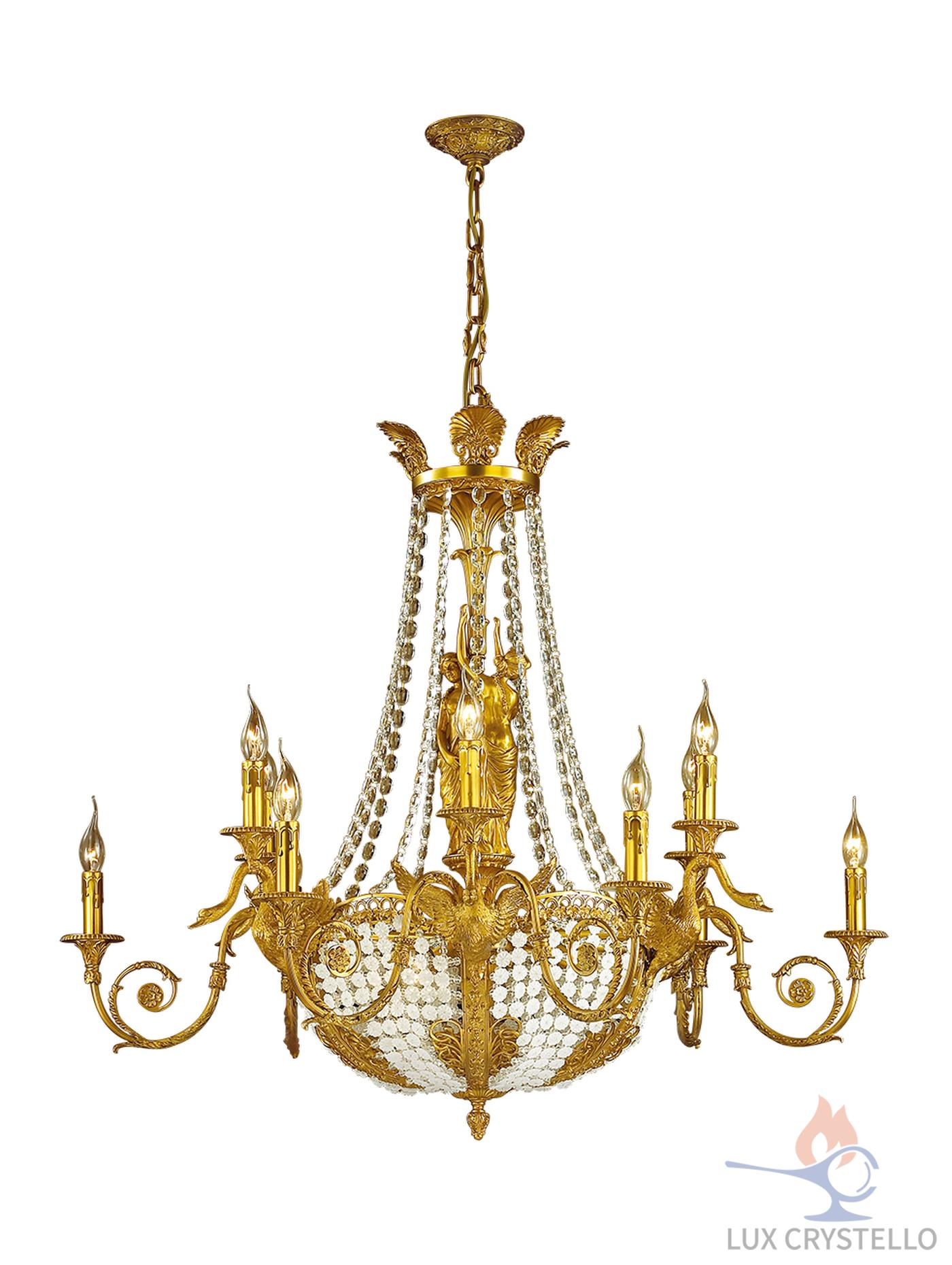 french style Brass chandeliers manufacturer-MD1585-6+6+3B