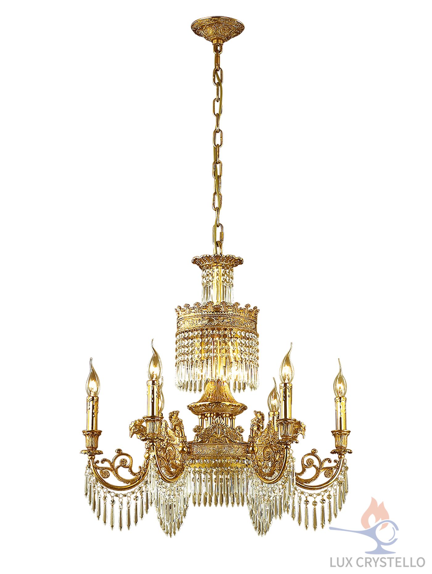 french style Brass chandeliers manufacturer-MD1631-6+3