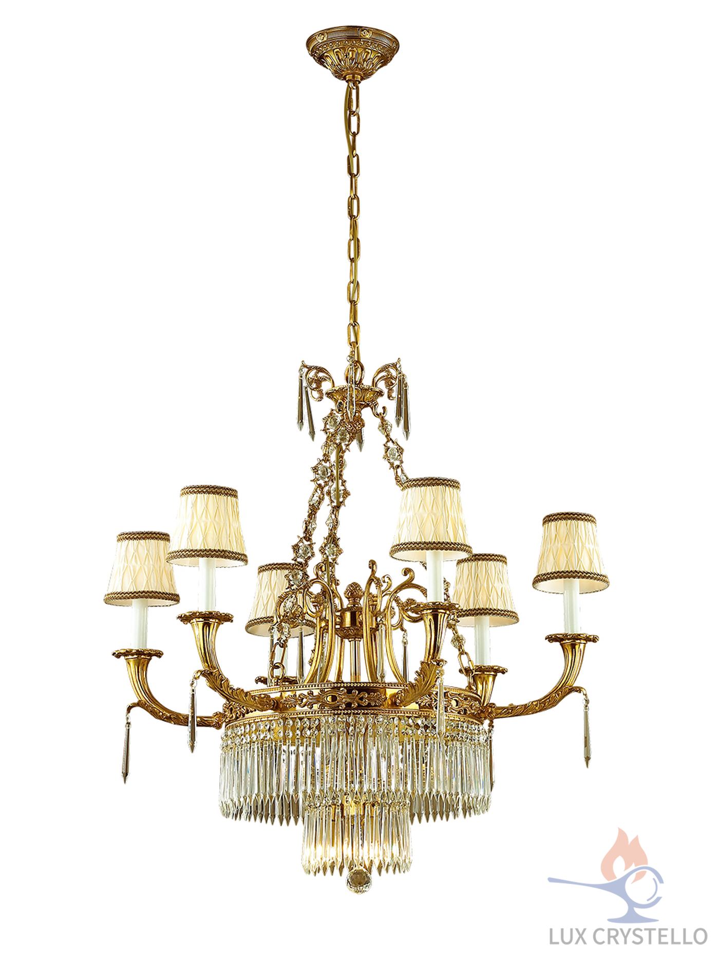 french style Brass chandeliers manufacturer-MD1635-6+3