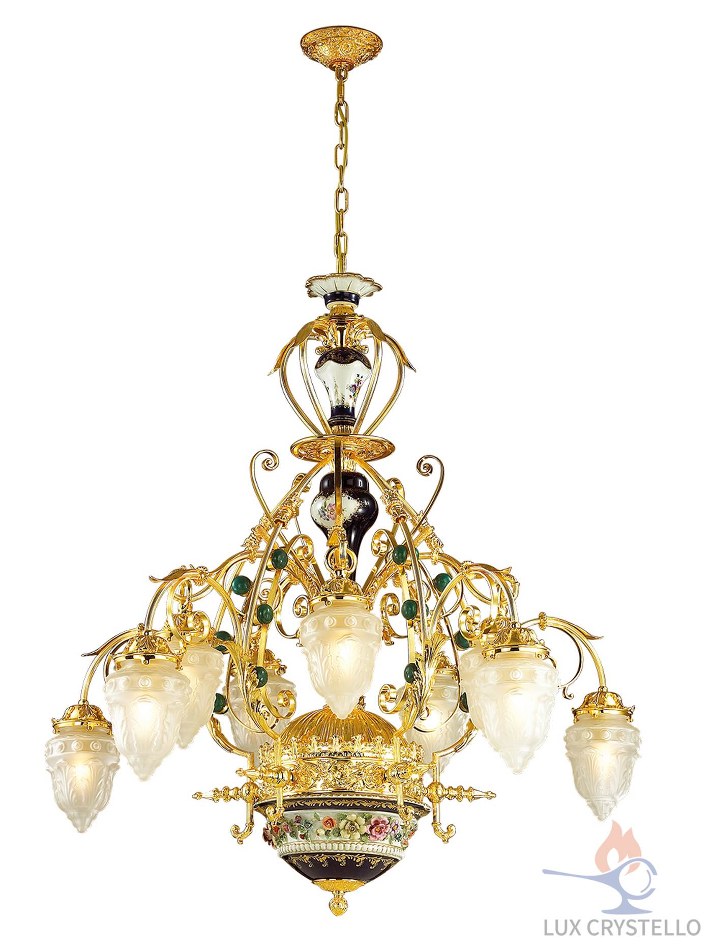 french style Brass chandeliers manufacturer-MD1643-5+5