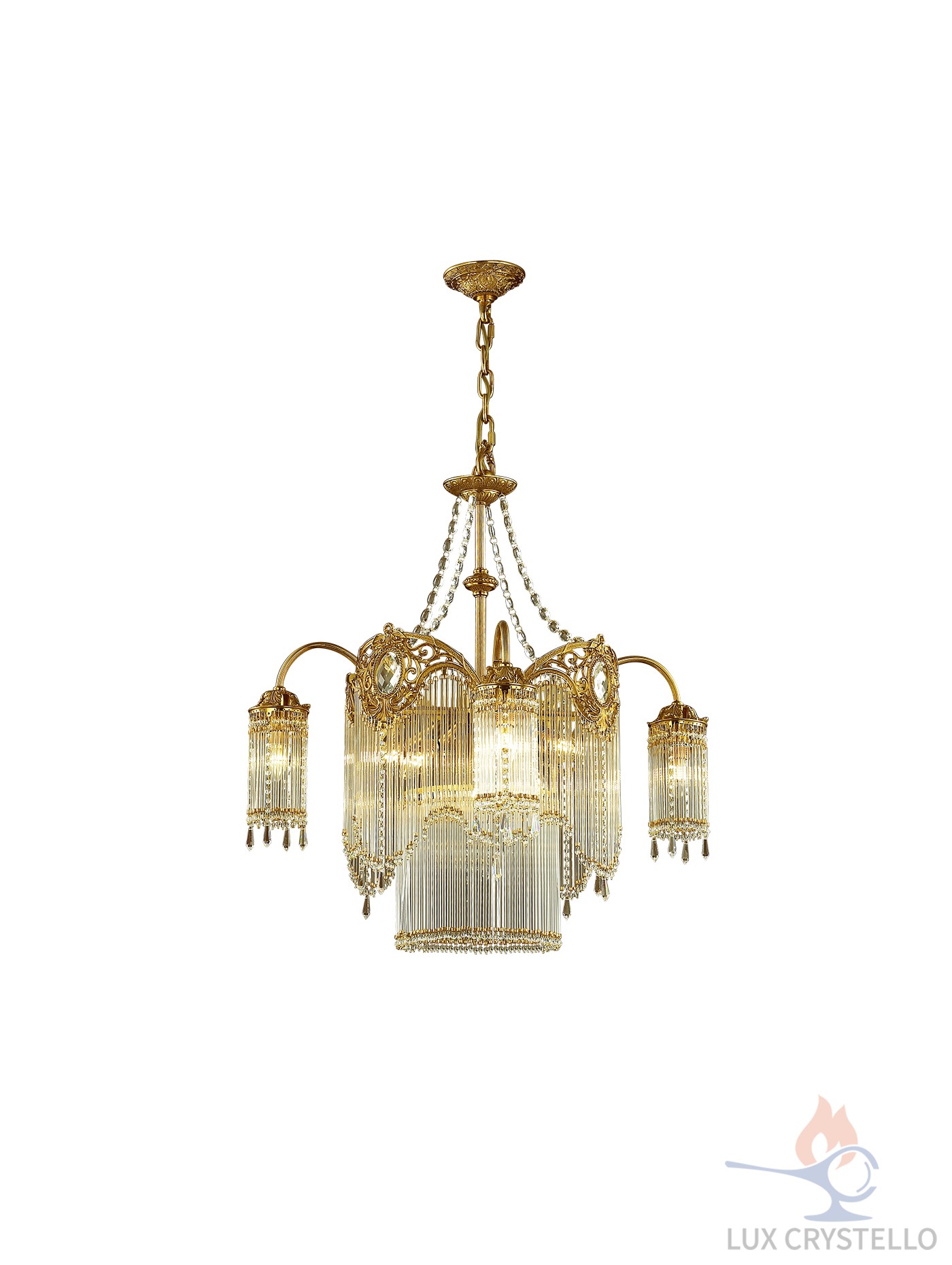 french style Brass chandeliers manufacturer-MD1654-4+4+1