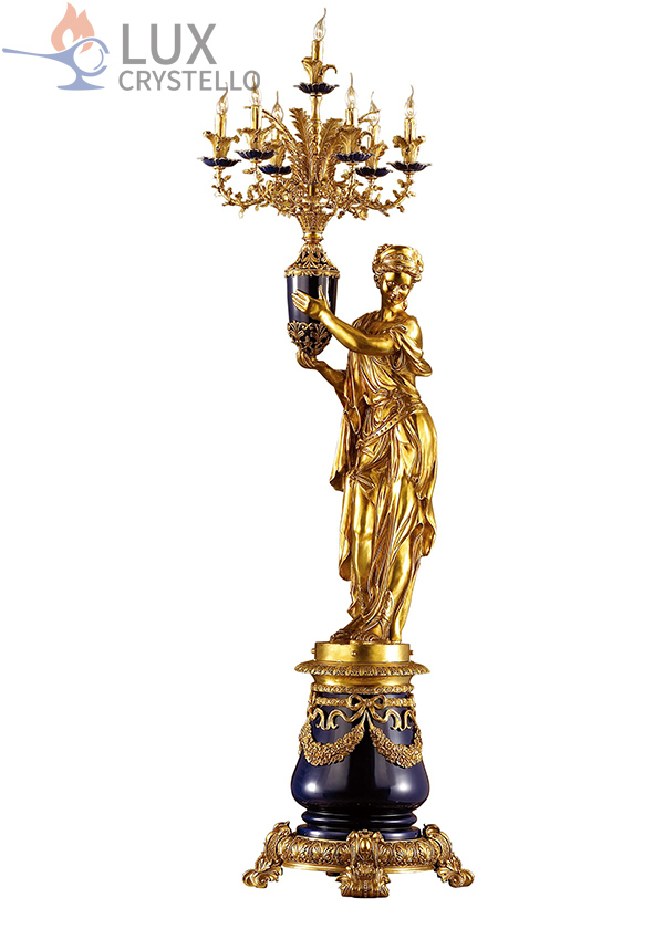 french style Brass floor lamps manufacturer-ML1322-6+1B-left french style Brass floor lamps manufacturer-ML1322-6+1B-left