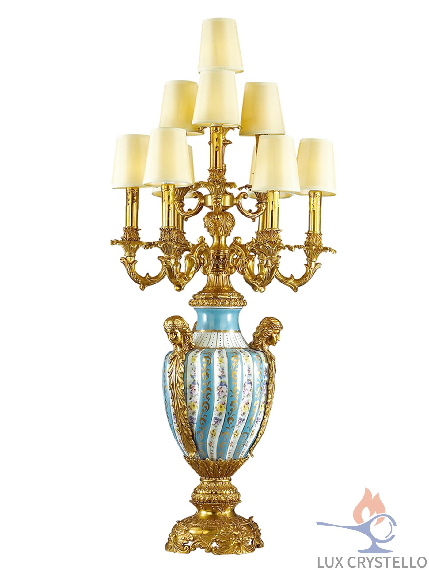 french style Brass table lamps manufacturer-MT1441-6+3+1