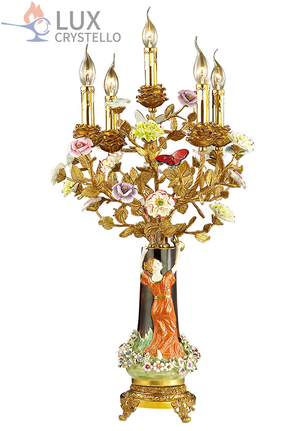 french style Brass table lamps manufacturer-MT1652-4+1