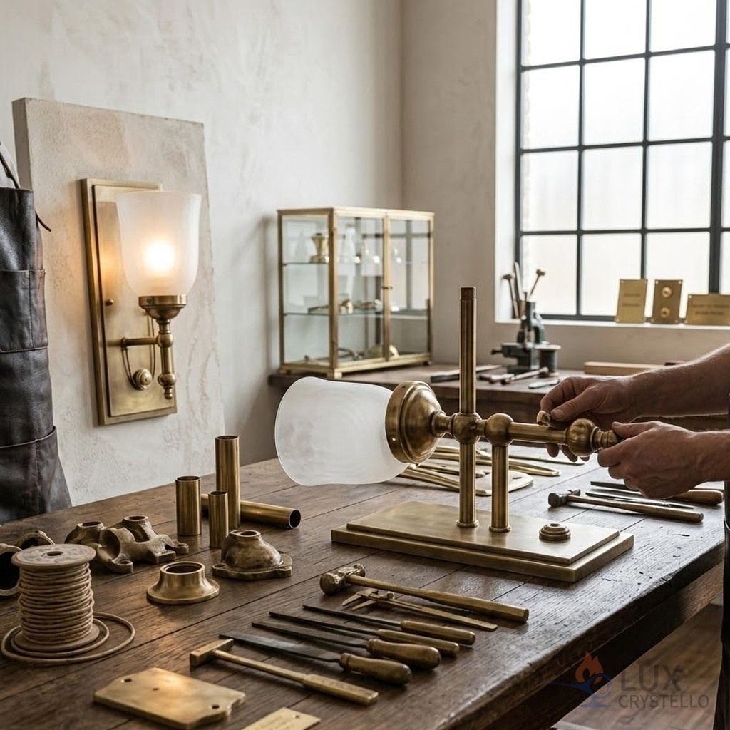 lost wax copper floor table lamp factory