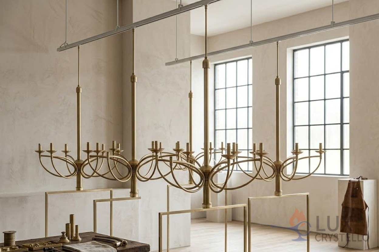 lost wax copper chandelier small batch customizatio