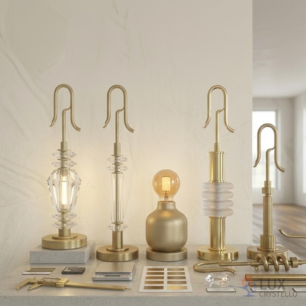 lost wax copper crystal floor lamp custom factory