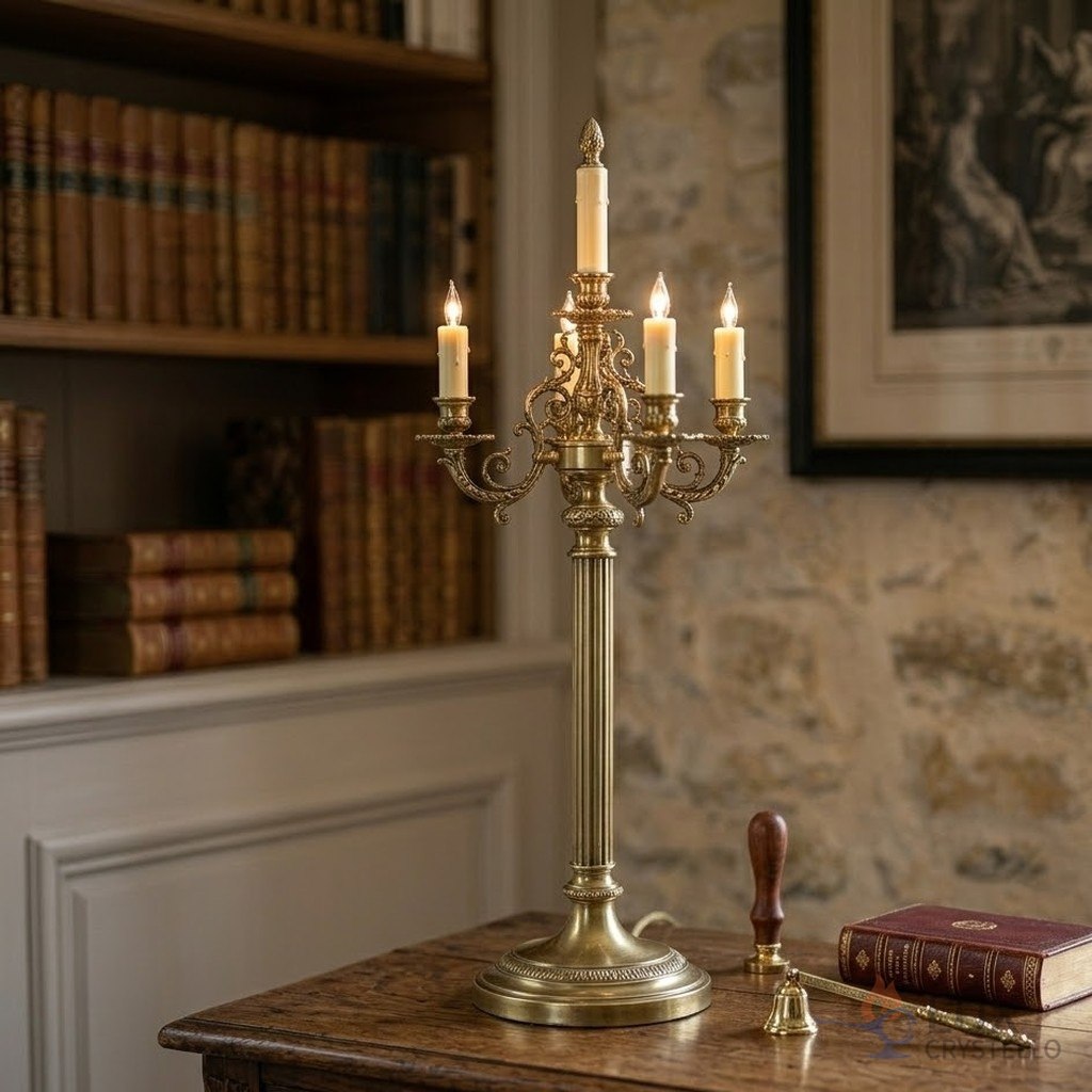 french candle-style lamp