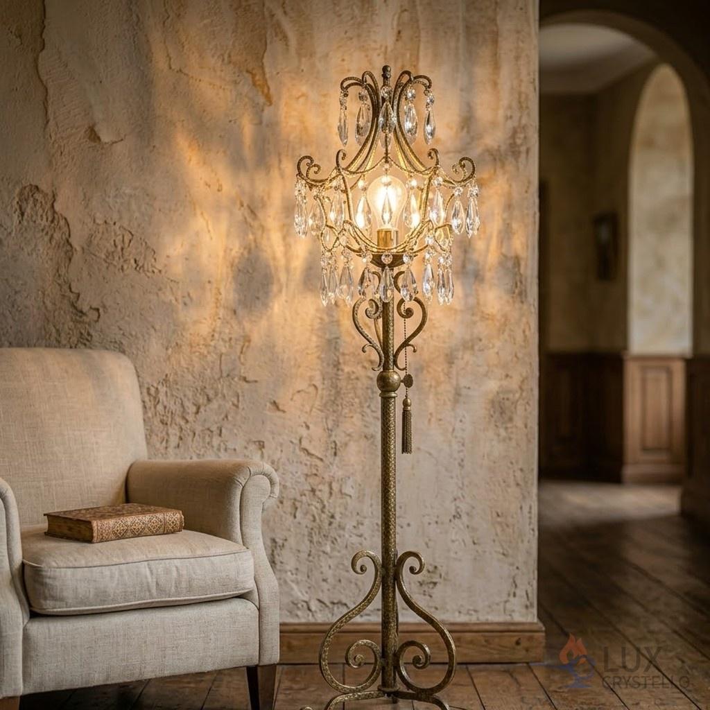 custom lost wax copper floor lamp