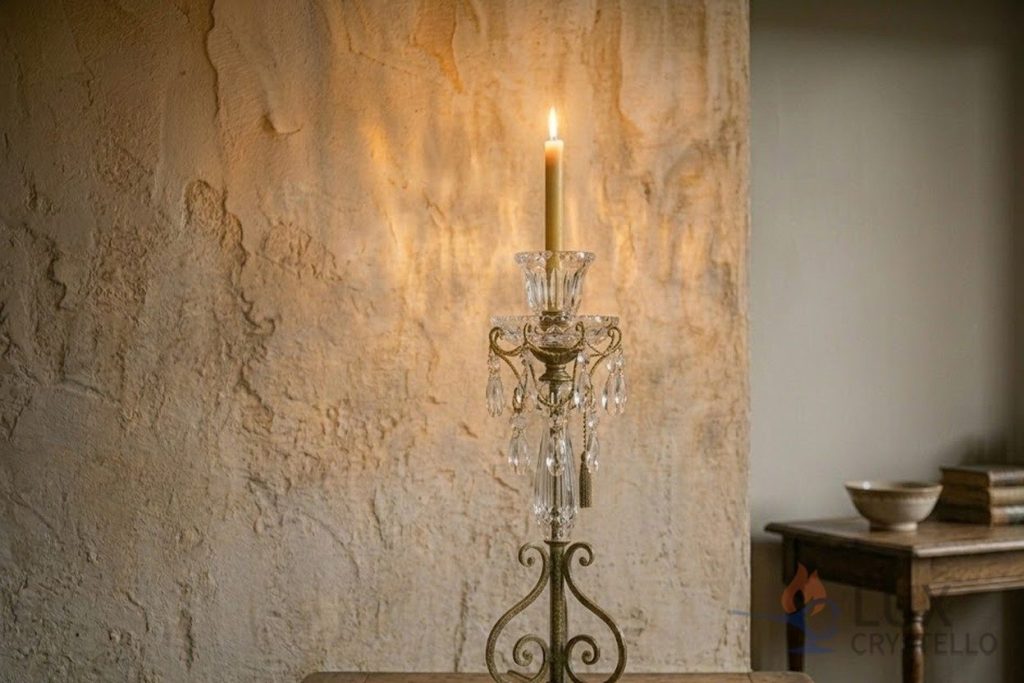 French Crystal Candle Holder for Refined Interior Decor French Crystal Candle Holder for Refined Interior Decor