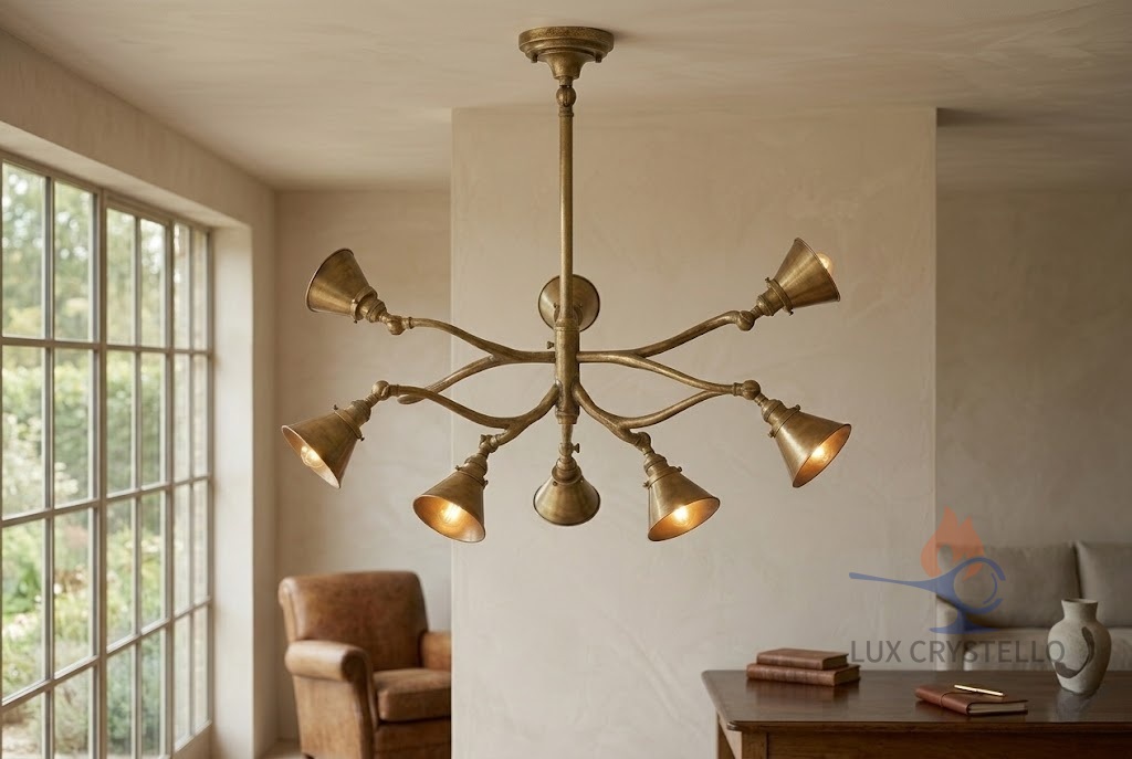 Lost Wax Copper Branch Chandelier for Sculptural Interiors Lost Wax Copper Branch Chandelier for Sculptural Interiors