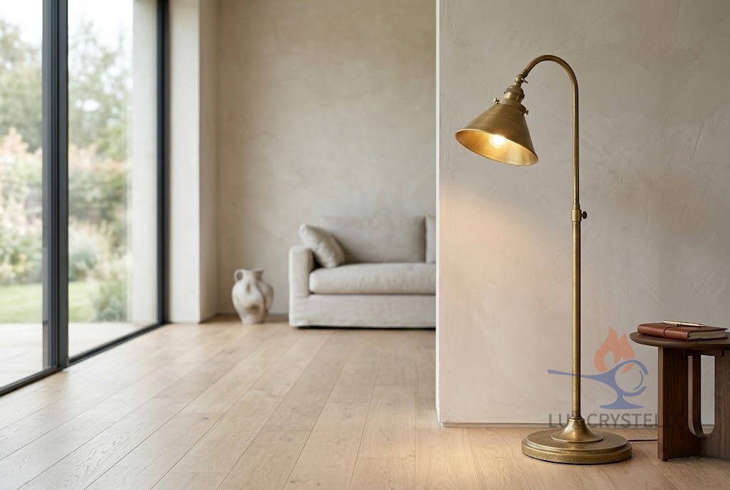 Baroque Brass Floor Table Lamp for Classic Interiors Baroque Brass Floor Table Lamp for Classic Interiors