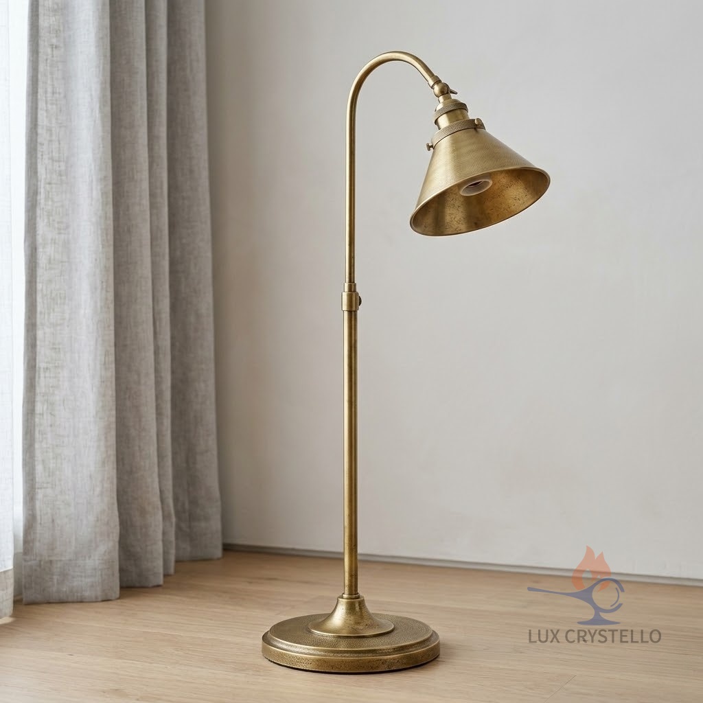 baroque brass floor table lamp