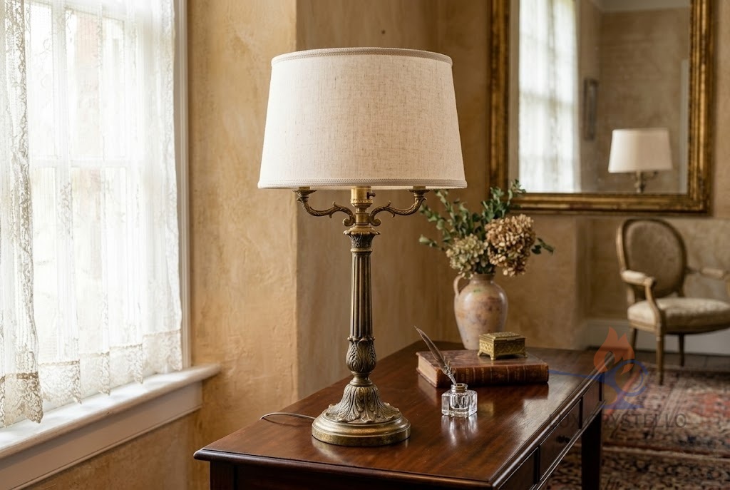 french antique lamp