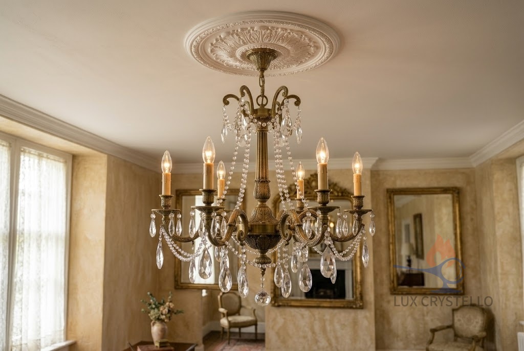 Baroque Brass Crystal Chandelier for Statement Interiors Baroque Brass Crystal Chandelier for Statement Interiors