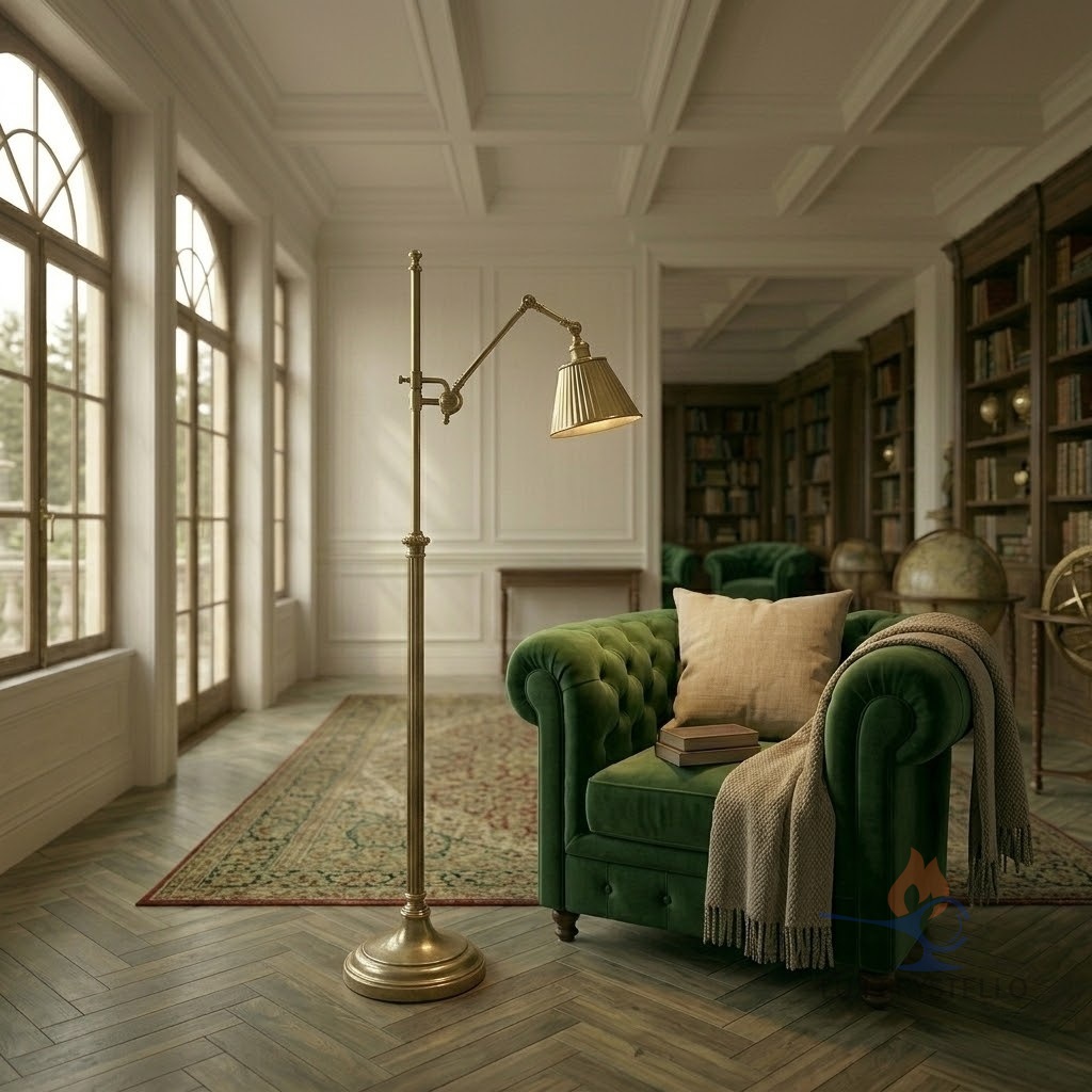 lost wax copper floor lamp