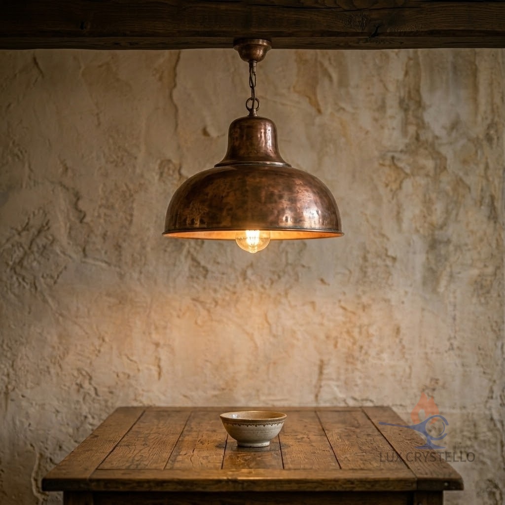 french copper pendant light