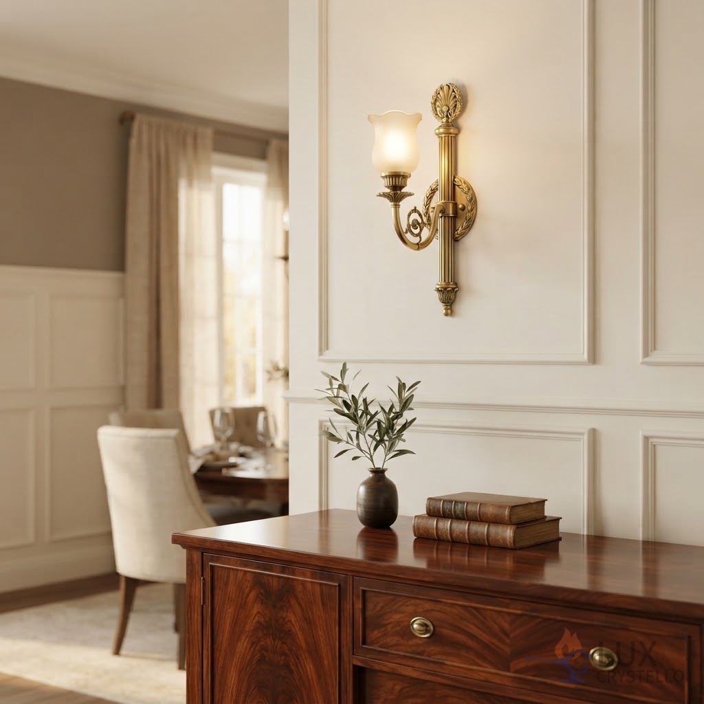 Napoleon style brass lighting