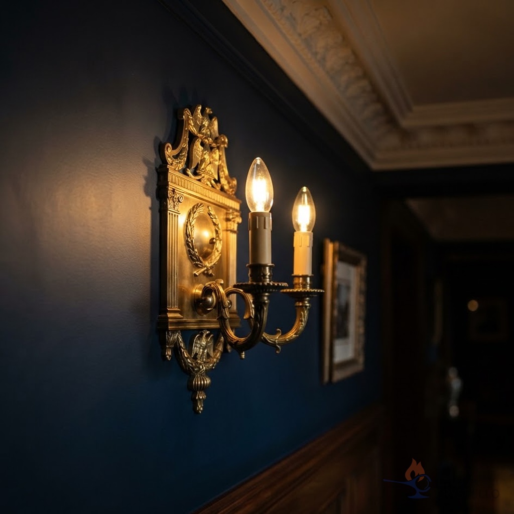 Napoleon style brass wall light