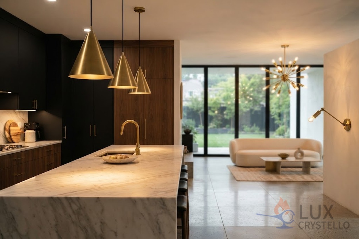 contemporary brass fixtures