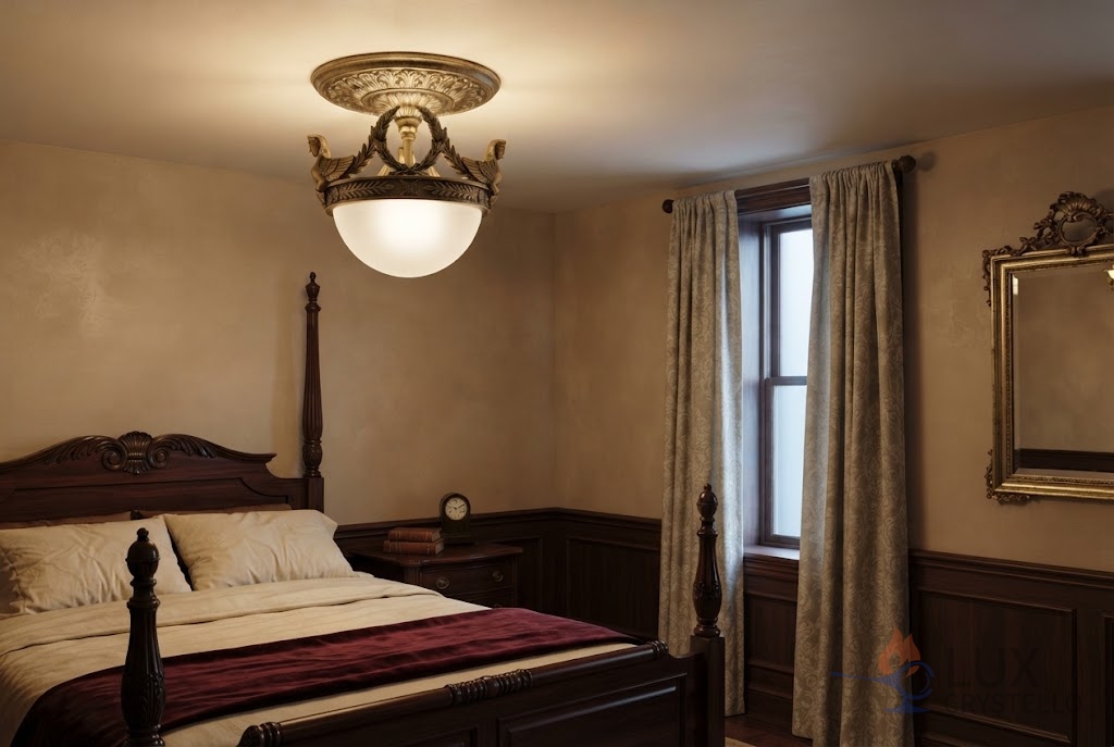 How a Napoleon Style Brass Ceiling Light Covers a Room How a Napoleon Style Brass Ceiling Light Covers a Room