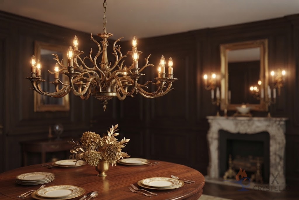 How a Napoleon Style Brass Branch Chandelier Spreads a Room How a Napoleon Style Brass Branch Chandelier Spreads a Room