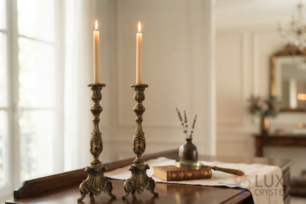 extra tall brass candlesticks