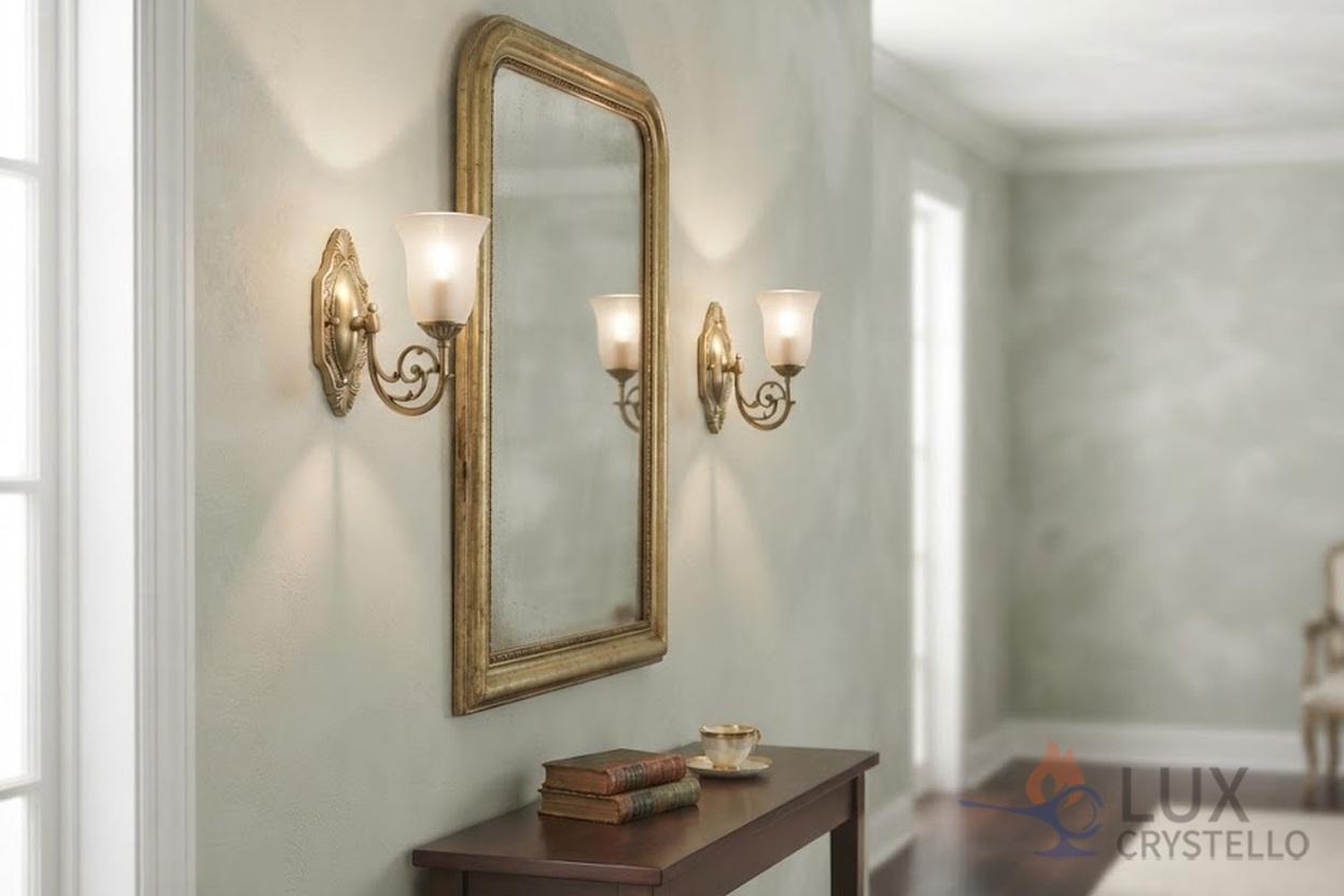 frosted glass wall light