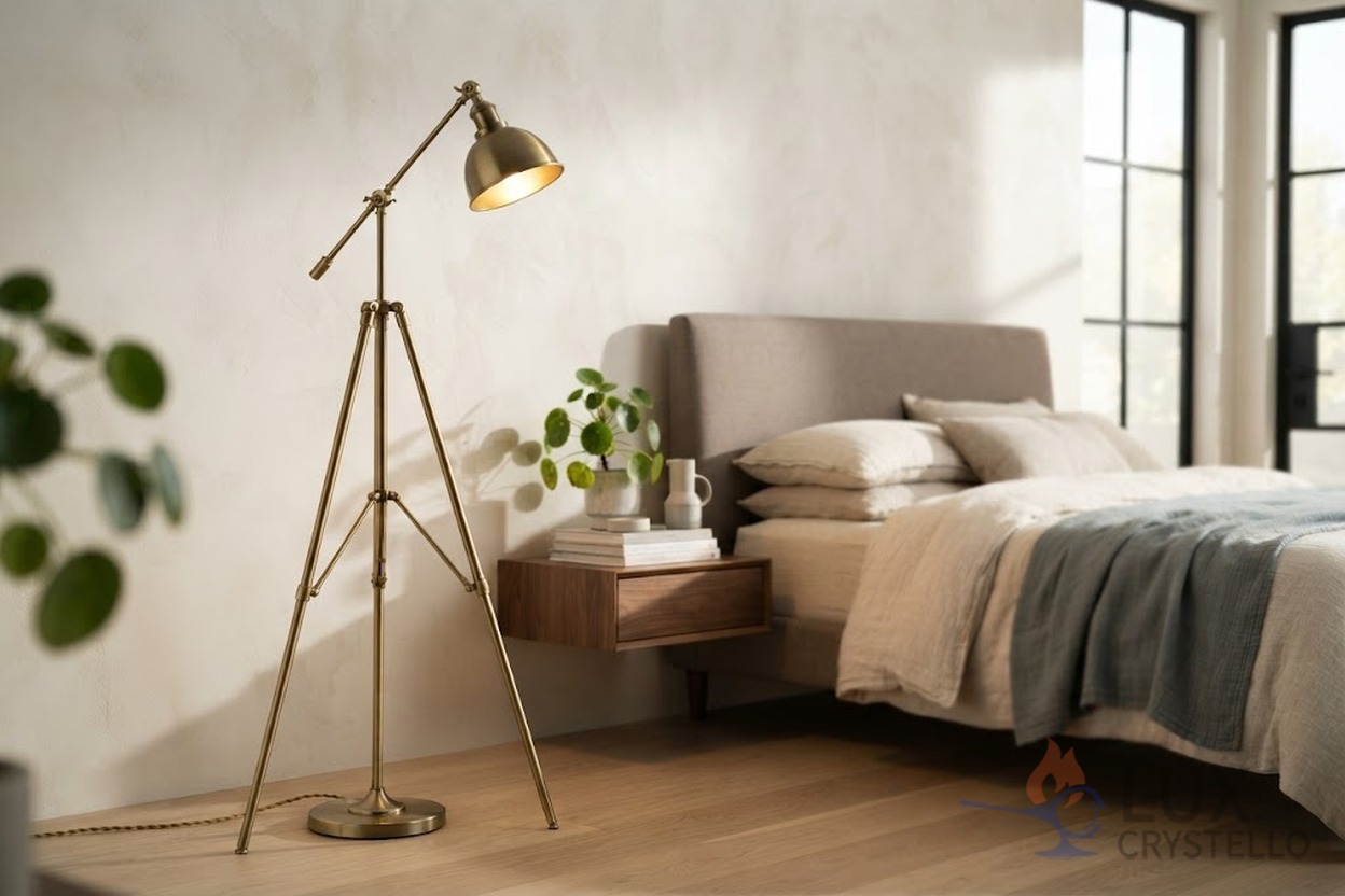 gold floor lamp