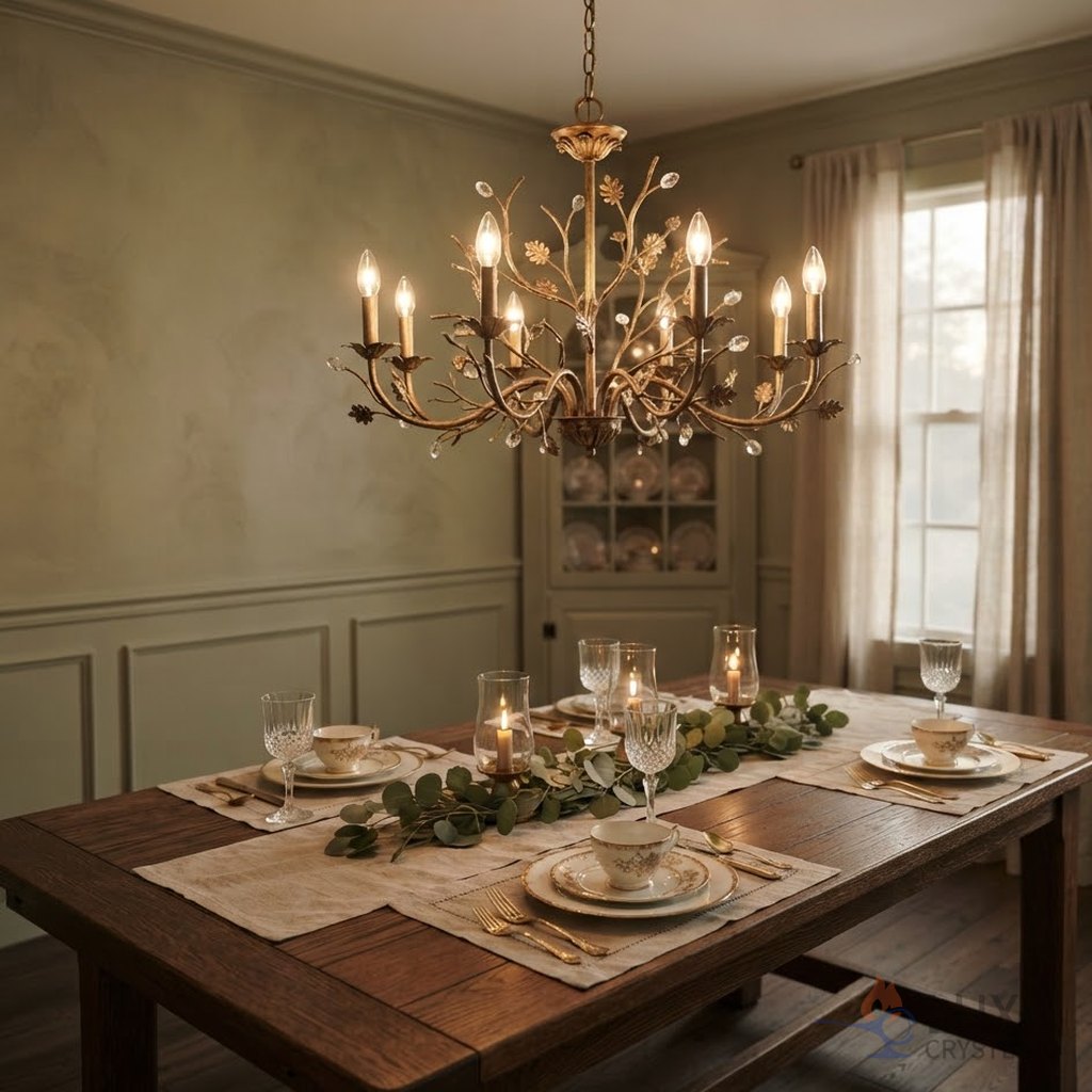 light french brass branch chandelier