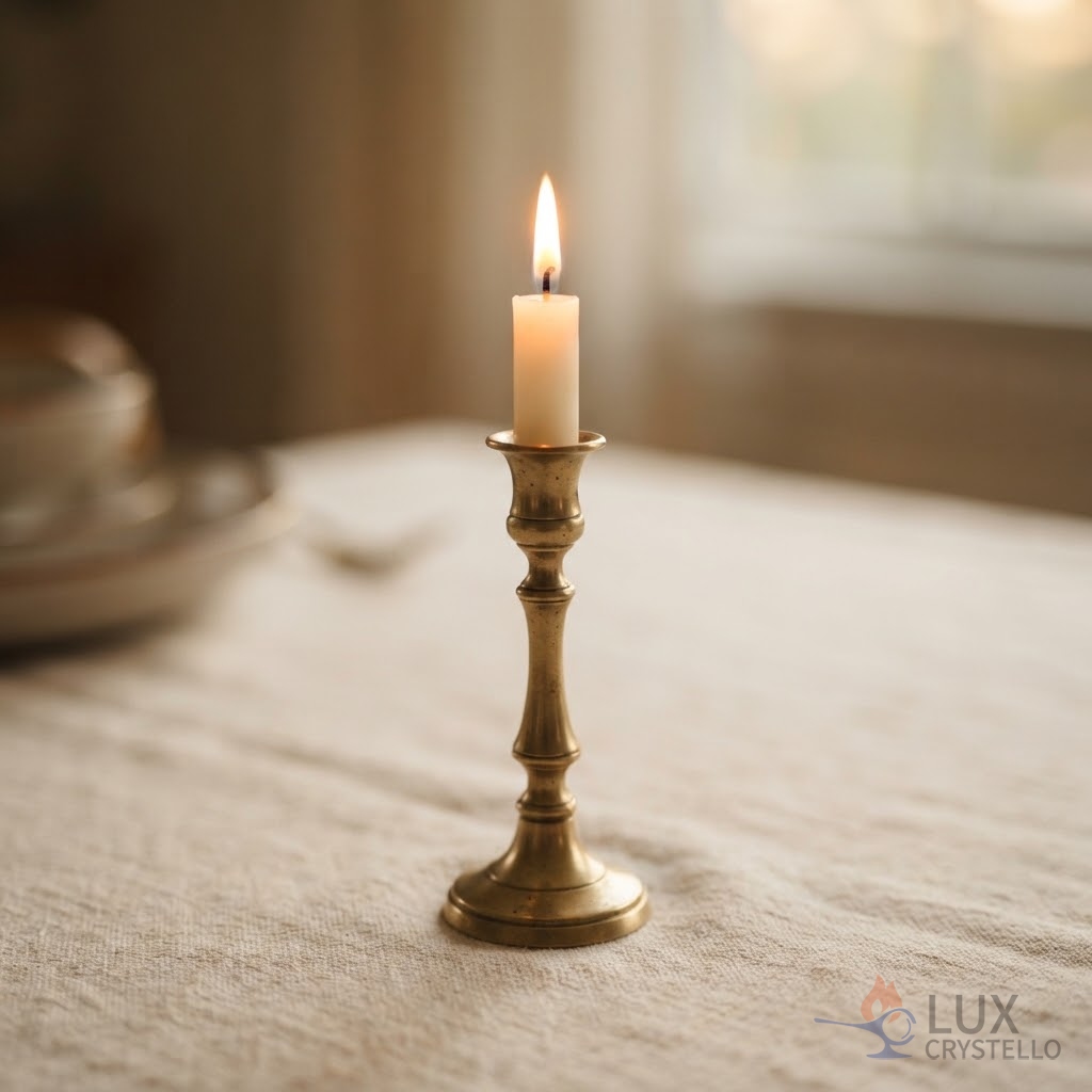 light french brass candle holder