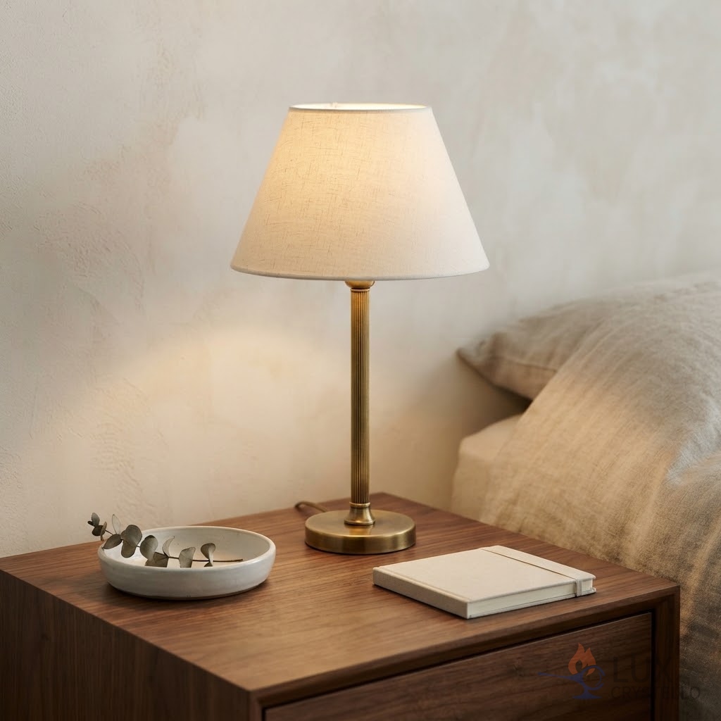 light french brass table lamp